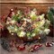 2 Pack Pre Lit Artificial Christmas Hanging Basket Christmas Tree Basket with Frosted Pine Cones and Branches, White Berry Clusters, and 2 Pieces White LED String Lights for Patio or Porch